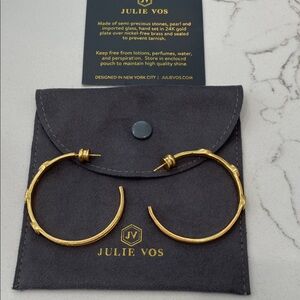 Julie Vos Elegant Gold Hoop Earrings